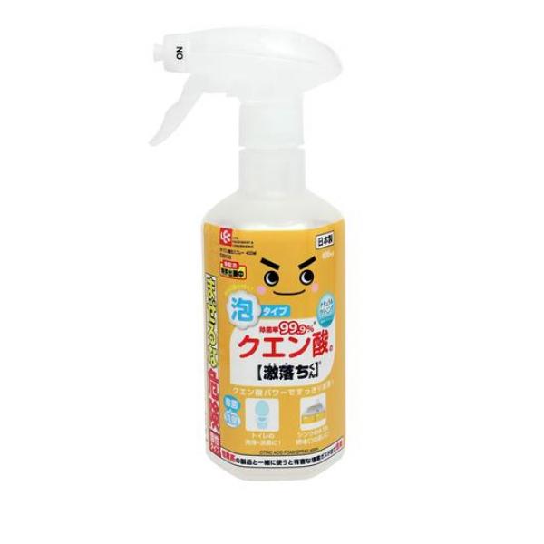 ●レック クエン酸の激落ちくん 泡タイプ スプレー●99.9%の除菌率。レックだけの新配合洗浄剤です（特許出願中）●クエン酸パワーでシンクまわりや浴室の水アカ汚れを分解して落とします。●汚れに貼り付く