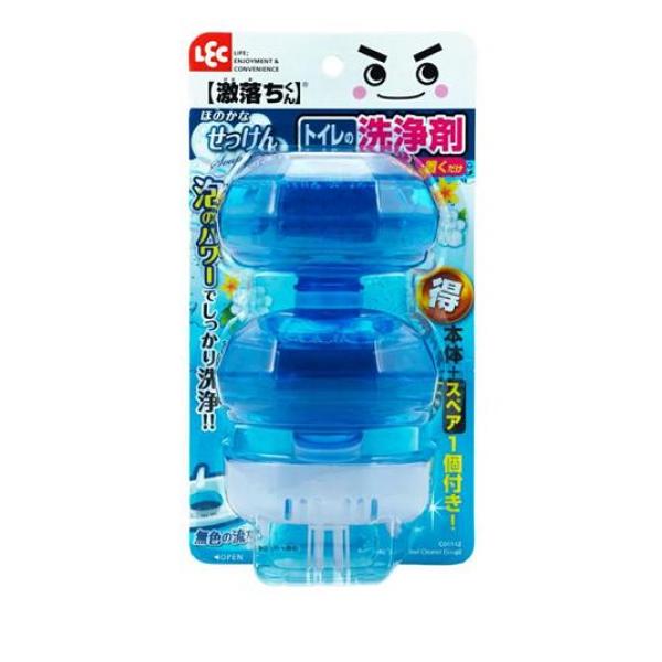 ●レック 激落ちくん タンクにポン トイレの洗浄剤 ソープ C00140●泡のパワーでしっかり洗浄！●手洗い付きタンクの上に置くだけで、流すたびにほのかな「せっけん（石鹸）の香り」が漂い、便器内を洗浄