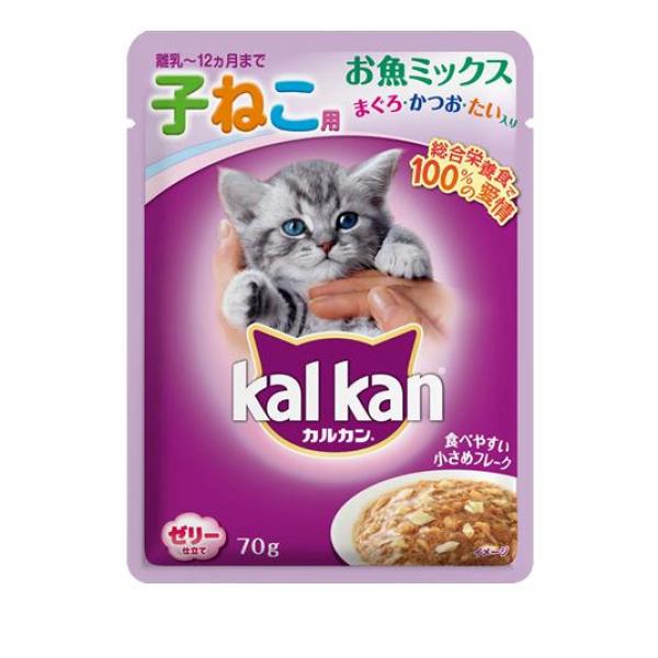 ●12ヵ月までの子ねこに必要な全ての栄養素をバランスよく配合した総合栄養食です。●食べやすい小さめのフレーク。●ビタミンなど高栄養・高カロリー設計※で子猫の健康な発育をサポート。※カルカンパウチ成猫用