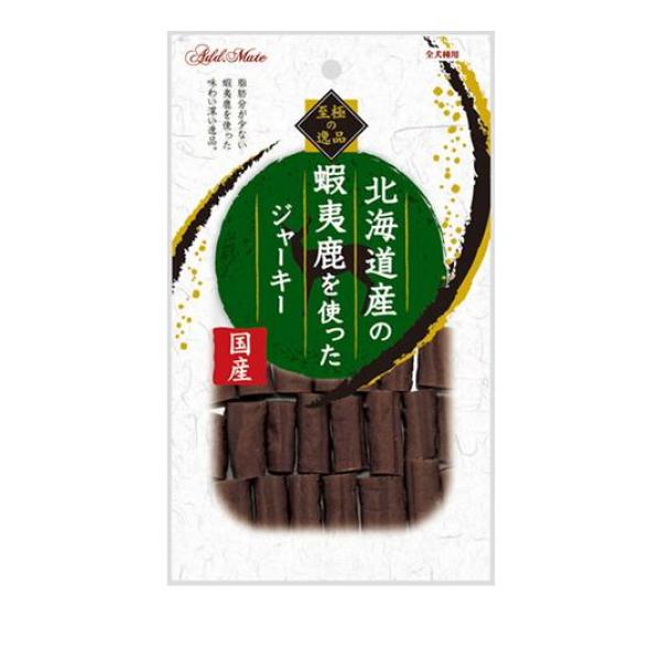 ●ペティオ アドメイト 至極の逸品 北海道産の蝦夷鹿を使ったジャーキー 全犬種用（Petio Add.Mate）ADD415-1●犬用スナック（間食用）●北海道産蝦夷鹿を使用。1本1本にお肉の旨味を閉