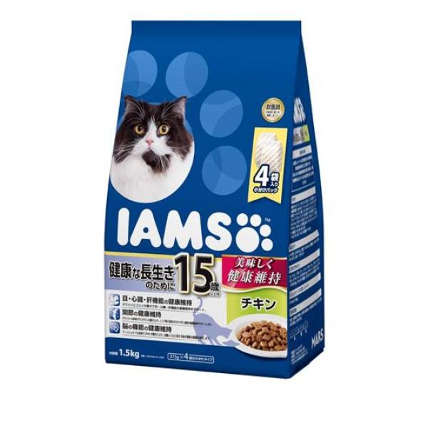 ●実感できる美味しい栄養。●猫の健康的な生活をアイムスが美味しくサポート。●長年の研究に基づき、猫が夢中になる美味しさと、長生きのために必要な栄養をバランス良く実現しました。●目・心臓・肝機能の健康維