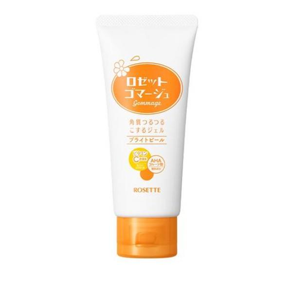 ●ロゼットゴマージュ ブライトピール 洗浄料●ザラつき・ごわつき・くすみ(*1)に。古い角質をポロポロ絡めとり、すっきり透明感のある肌へ。ビタミンC誘導体(*2)×AHA(*3)(フルーツ酸)×クリア