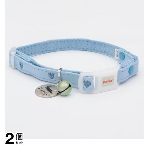 ●ペティオ キャットカラー ハートレザーカラー（Petio CAT COLLAR）●猫用首輪●ハートの刺繍がおしゃれで可愛い猫専用首輪。●首輪が木の枝等にひっかかっても首を抜くことができるゴム付き安心
