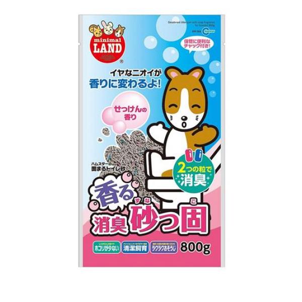 ●ホコリが少なくすばやく固まり、おそうじもカンタンです。●せっけんの香りでトイレはいつもさわやか。●2つの粒で消臭。●グレーの粒が、オシッコとニオイをすばやく吸収して固まります。●オシッコで固まった部