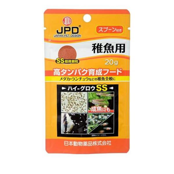●JPD 日本動物薬品 稚魚用 高タンパク育成フード ハイ-グロウSS 超微顆粒●栄養価と嗜好性に優れる稚魚用のエサです。●高タンパク・高脂肪のフードで増体効果に優れています。●グッピーやランチュウな