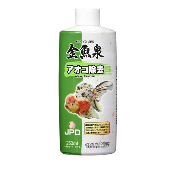 ●ジャパンペットデザイン 日本動物薬品 金魚泉 アオコ除去（JAPAN PET DESIGN KINGYO-SEN Algae Removal）●水質調整剤●速効性に優れたアオコの除去剤です。飼育水中