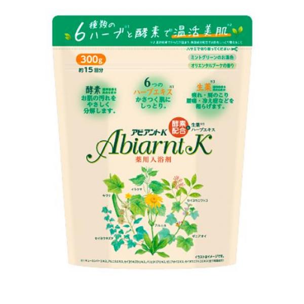 ●祐徳薬品工業 薬用入浴剤 浴用アビアントK（Abiarnt K）●医薬部外品●6種類のハーブエキス配合でお肌をしっとり整えます。●タンパク分解酵素の働きで清掃効果を高め皮膚表面の汚れを落とします。●