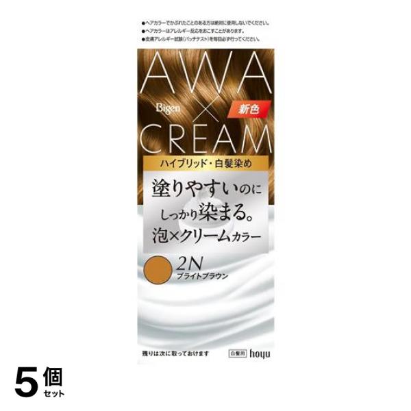 ●ホーユー Bigen（ビゲン）泡クリームカラー●2N ブライトブラウン（軽やかに色めく明るいブラウン）●AWA×CREAM。新感触。これは、第3の白髪染め。●クリームと泡の良いところを合わせた手塗り