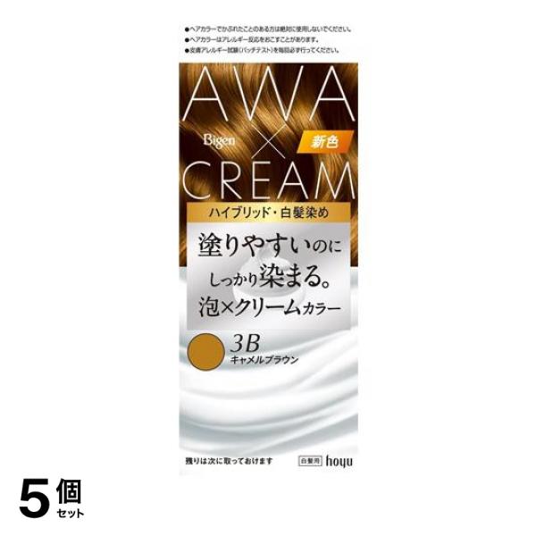 ●ホーユー Bigen（ビゲン）泡クリームカラー●3B キャメルブラウン（しなやかに煌めくこなれブラウン）●AWA×CREAM。新感触。これは、第3の白髪染め。●クリームと泡の良いところを合わせた手塗