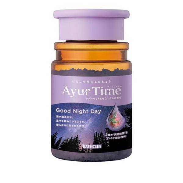 ●バスクリン アーユルタイム グッドナイトデイ（BATHCLIN Aroma Bath Salt Ayur Time Good Night Day）●わたしを整える、心地良い時間。奥深く繊細な香りのア