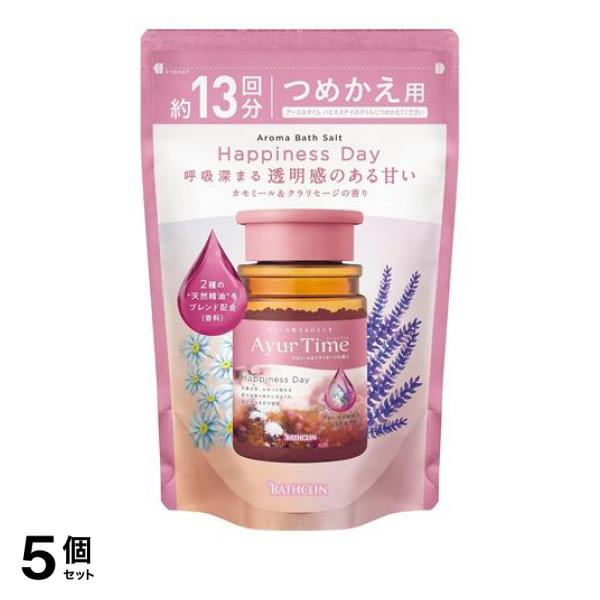 ●バスクリン アーユルタイム ハピネスデイ（BATHCLIN Aroma Bath Salt Ayur Time Happiness Day）●わたしを整える、心地良い時間。奥深く繊細な香りのアロマバ