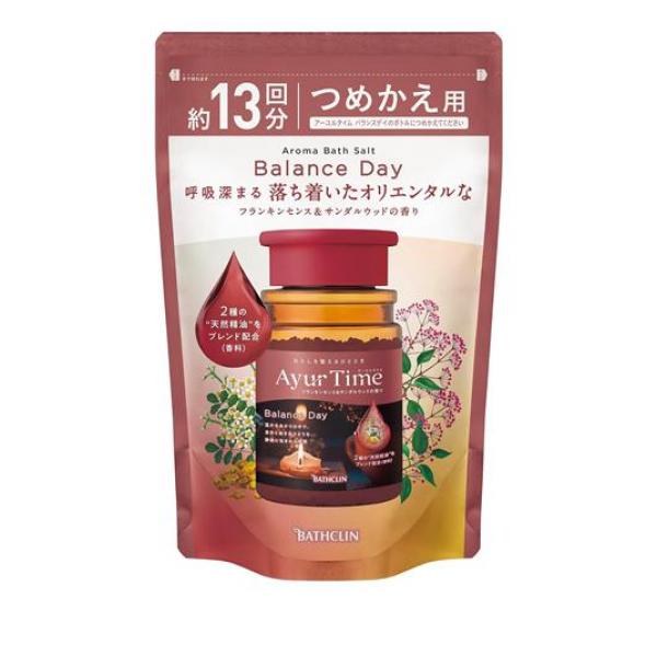 ●バスクリン アーユルタイム バランスデイ（BATHCLIN Aroma Bath Salt Ayur Time Balance Day）●わたしを整える、心地良い時間。奥深く繊細な香りのアロマバスソ