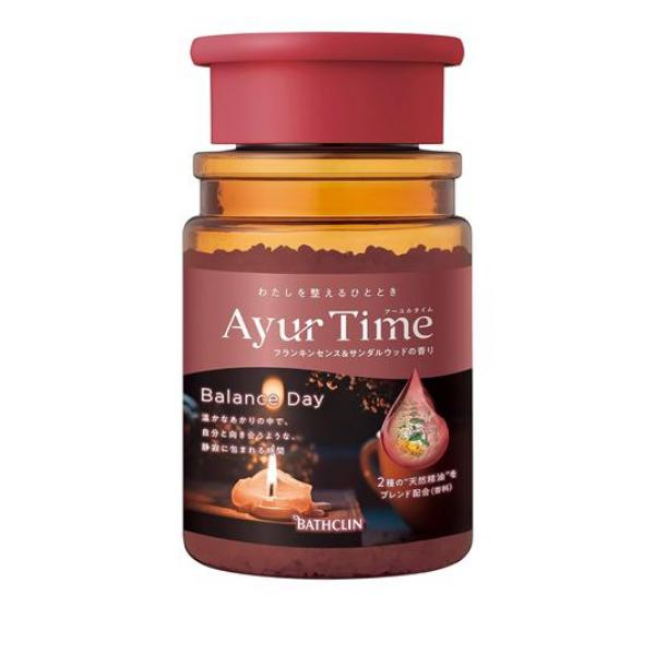 ●バスクリン アーユルタイム バランスデイ（BATHCLIN Aroma Bath Salt Ayur Time Balance Day）●わたしを整える、心地良い時間。奥深く繊細な香りのアロマバスソ
