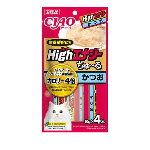 ●いなばペットフード CIAO High Energyちゅ〜る（チャオハイエナジーちゅーる）かつお SC-337●大人気の「CIAOエナジーちゅーる」が、さらに高カロリーになった！栄養補給に「High