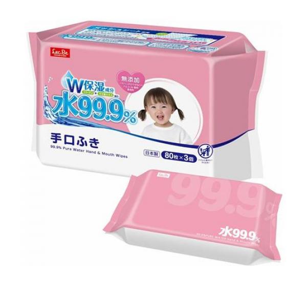 ●Lec.Be 水99.9% 手口ふき W保湿成分配合●赤ちゃんの手口ふき030a M〈化粧水類〉●成分の99.9%が純水でできた、限りなく水に近い手口拭き（ウェットティッシュ）です。●「コラーゲン」