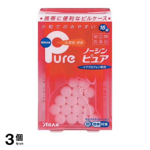 ノーシンピュアは，痛みや熱のもとになる物質（プロスタグランジン）ができるのをすばやく抑え，すぐれた鎮痛解熱効果を発揮するイブプロフェンに，その効力を高めるアリルイソプロピルアセチル尿素と無水カフェイン