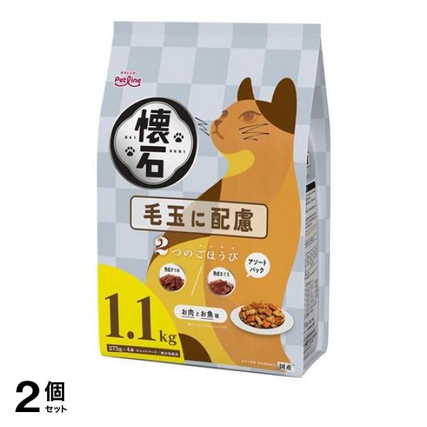 ●熟成かつおと熟成まぐろをそれぞれトッピングした分包入り。●毛玉の排出に配慮して、ビートパルプ＆セルロースを配合し食物繊維を増量。●4種類のかわいい粒。●合成着色料不使用。●こだわりのトッピングを採用