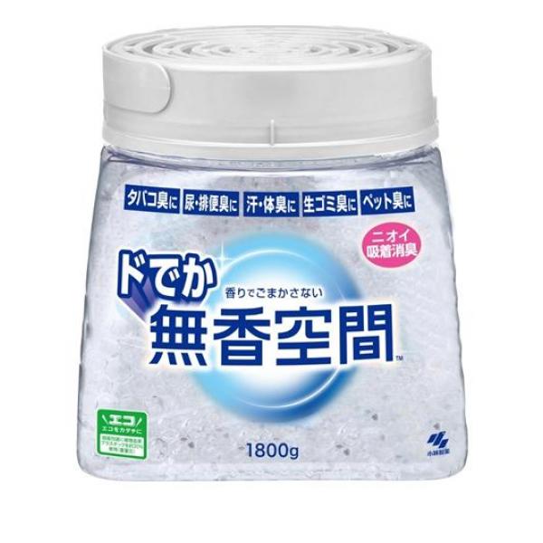 ●小林製薬 ドでか無香空間 無香料●香りを一切使用していない無香タイプの消臭剤です。※芳香剤ではありません。●各種の消臭作用を持つアミノ酸系消臭成分を配合。透明ビーズが様々な気になるニオイを効果的に消