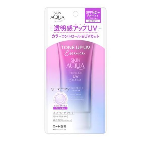 ●ロート製薬 スキンアクア トーンアップUVエッセンス ラベンダー（ROHTO SKIA SQUA TONE UP UV Essence）●UVカットしながら、色と光をコントロールし、肌をトーンアップ