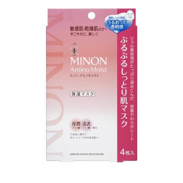 ●MINON Amino Moist（ミノン アミノモイスト）ぷるぷるしっとり肌マスク●保湿マスク●乾燥による小ジワをめだたなくします（効能評価試験済み）。●水分を保つ機能が低下しがちな角質層に、バリ
