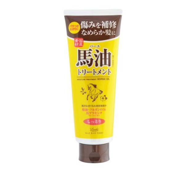 ●痛みを補修。なめらか髪に。●贅沢なオイル＆美容液成分。馬油・アルガンオイル・馬プラセンタ配合。●パサつき広がりに。濃厚オイル＆美容液成分が傷んだ毛先をうるおいで包み込む。●うるおす♪うるおいが髪の内