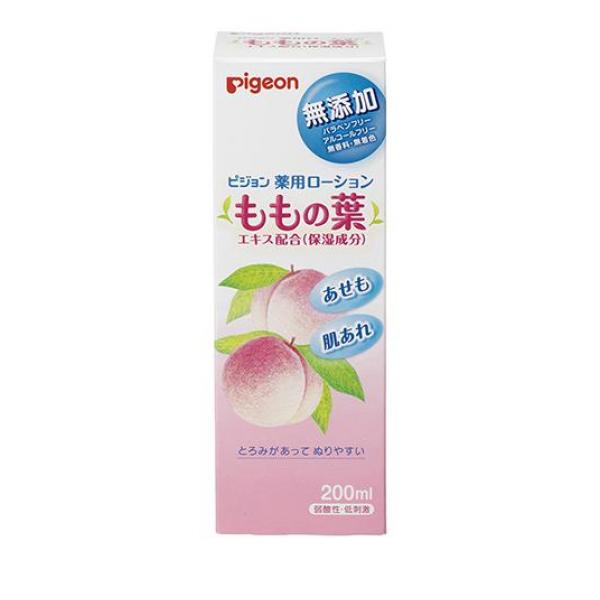 ●Pigeon ピジョン 薬用ローション（ももの葉）●医薬部外品●ももの葉エキス配合(保湿成分)。桃の葉は入浴の際に湯船に入れて使われることもあります。●保湿成分、植物エキス配合。保湿成分として、もも